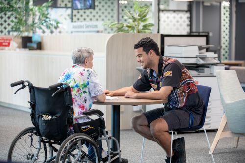 2.	A Housing Officer talks to a person with disability.