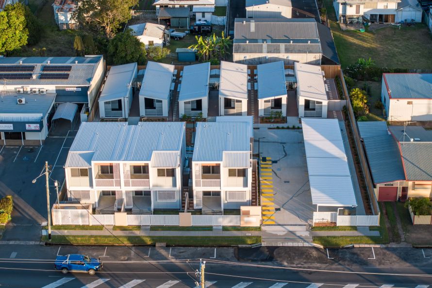 Birdseye view of the Princess St Bundaberg East project.